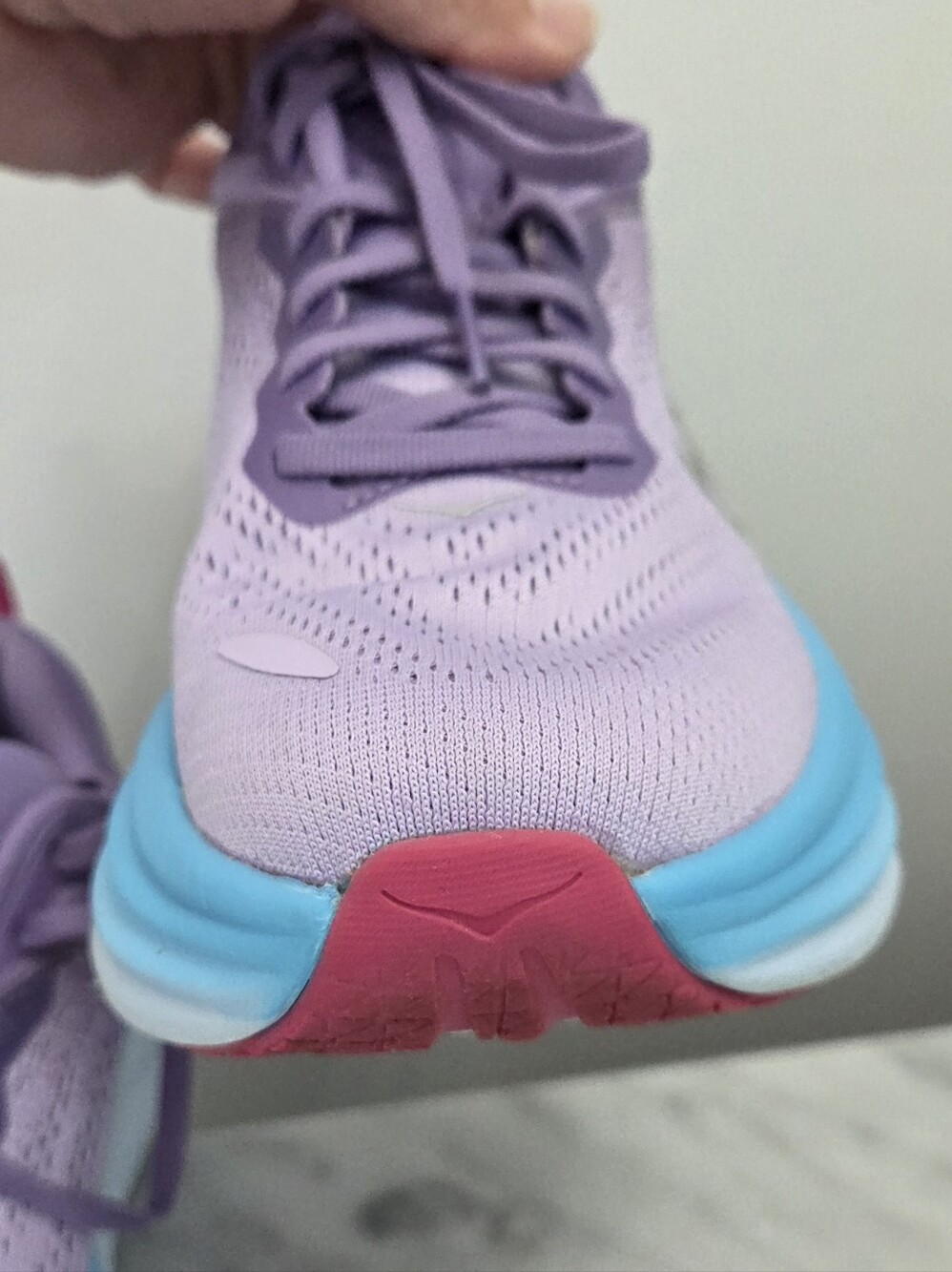 Hoka Bondi 8 Purple (Chalk Violet / Pastel Lilac) Women’s Lace-up Sneakers - Picture 8 of 16